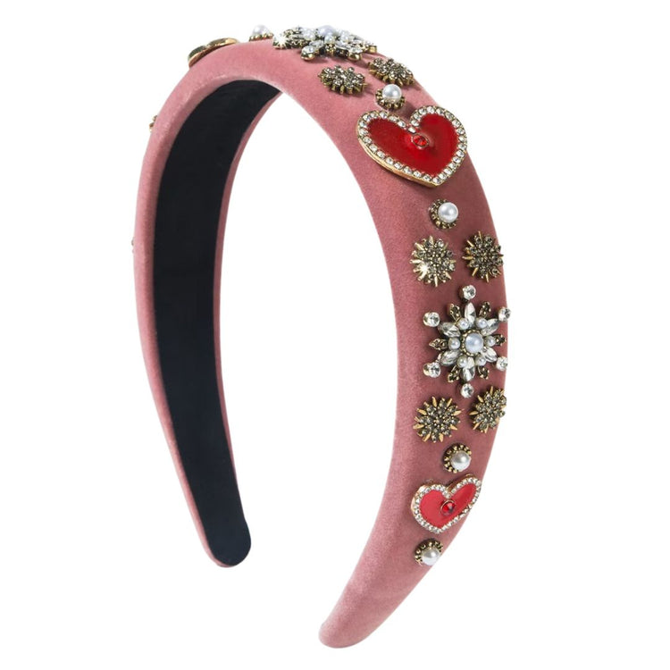 Nayeli Valentine Headband in Pink