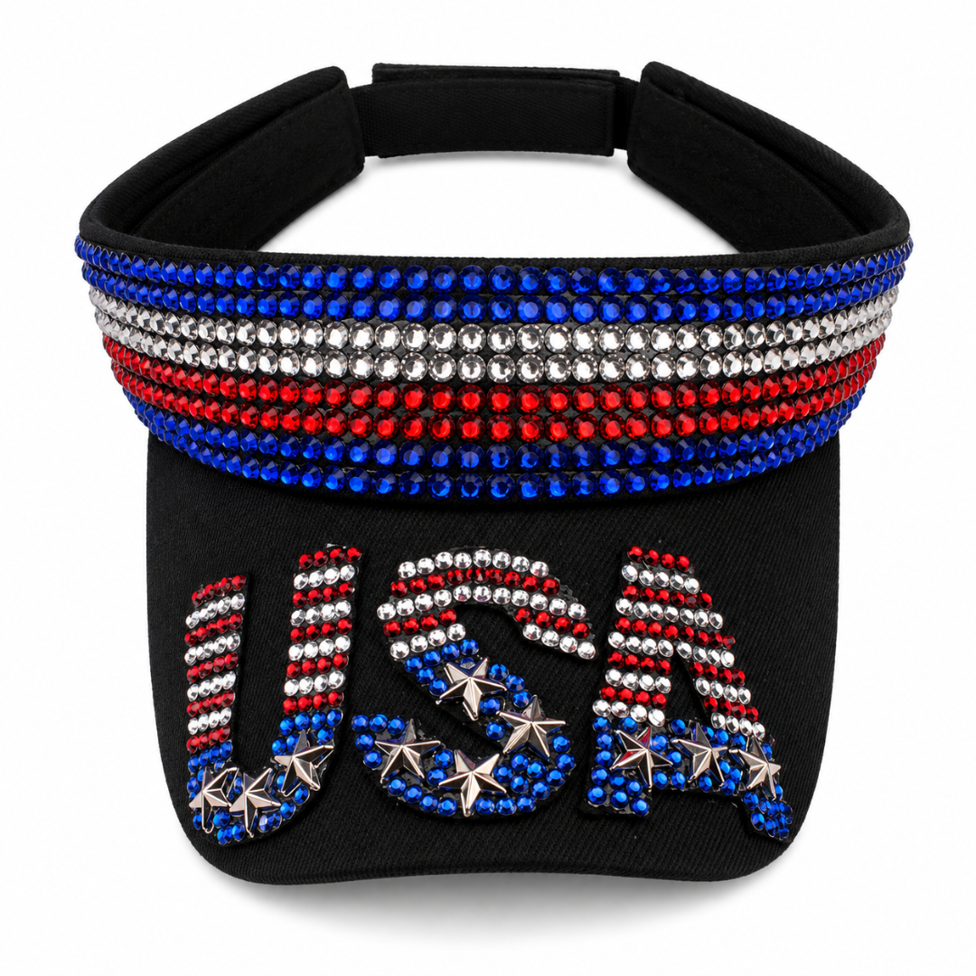 USA Star Crystal Visor