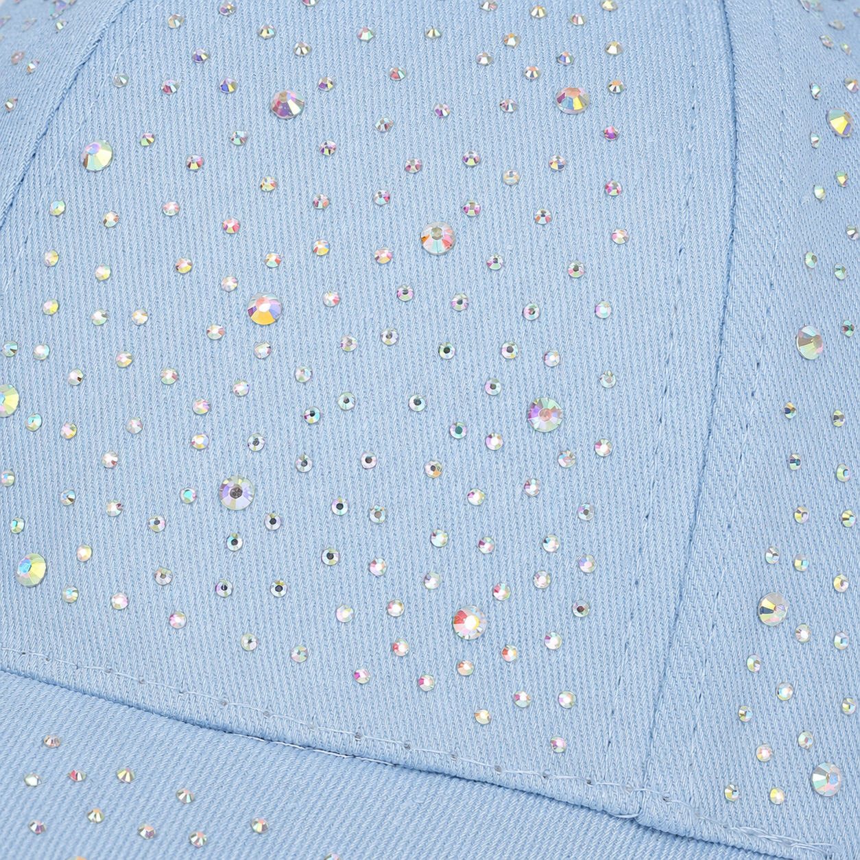 Ebony Crystal Hat in Light Blue
