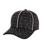 Meralda Crystal Hat in Black & White