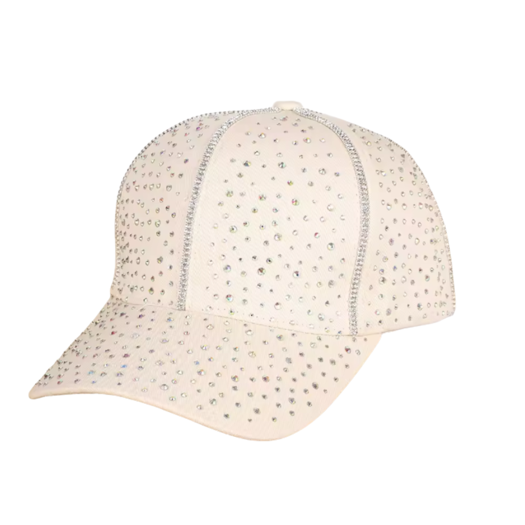 Meralda Crystal Hat in Nude