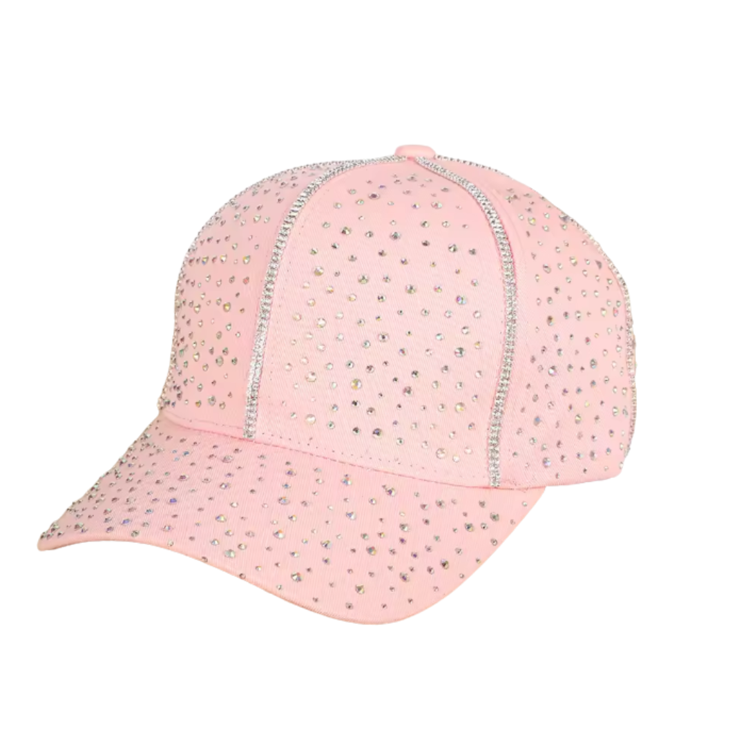 Meralda Crystal Hat in Pink