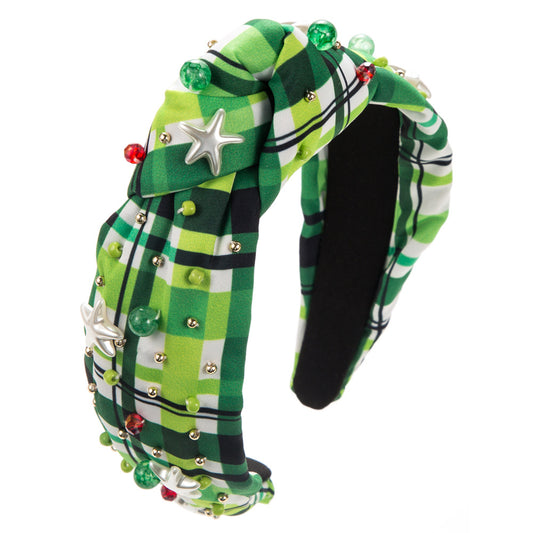 Orla St. Patrick's Headband in Checkered