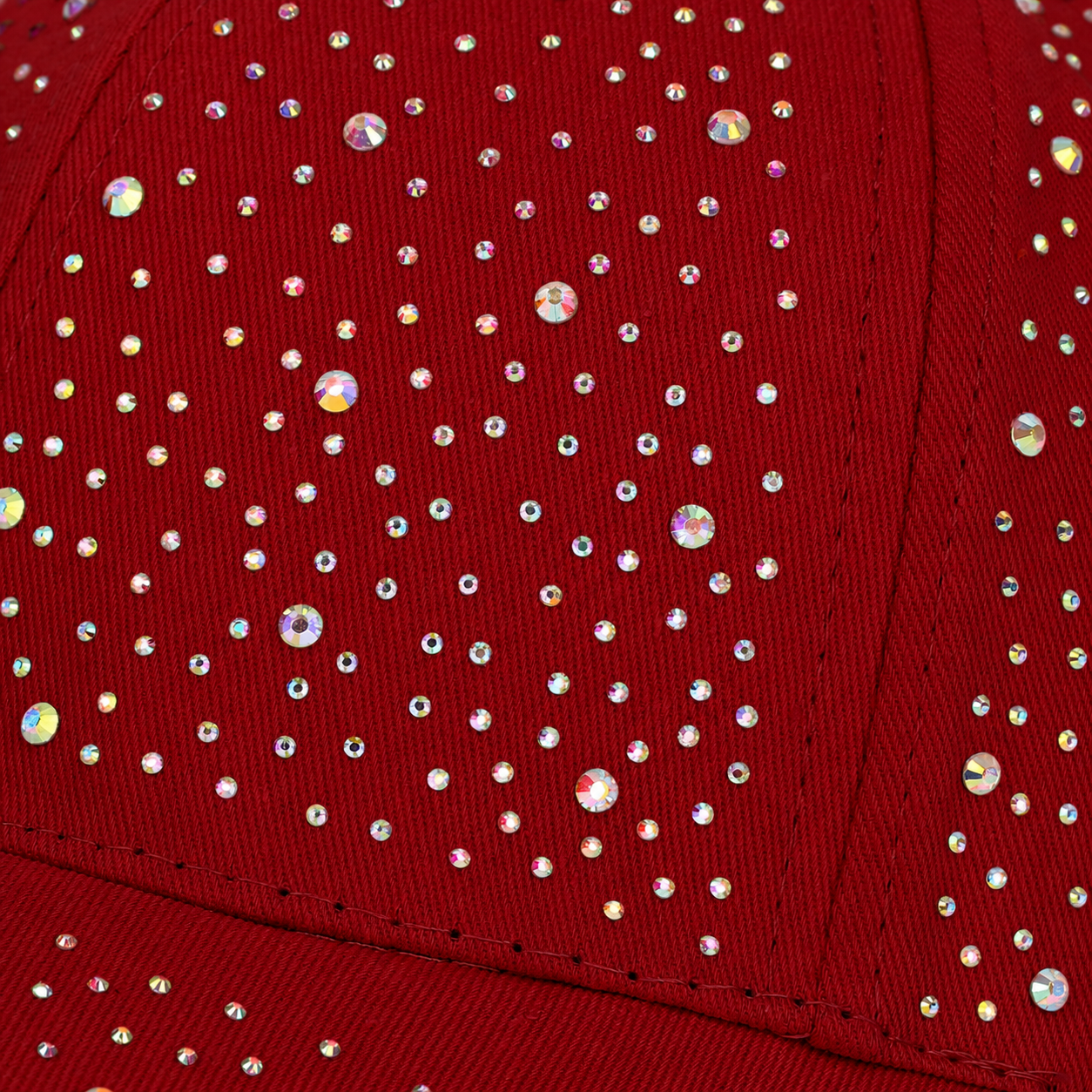 Ebony Crystal Hat in Red