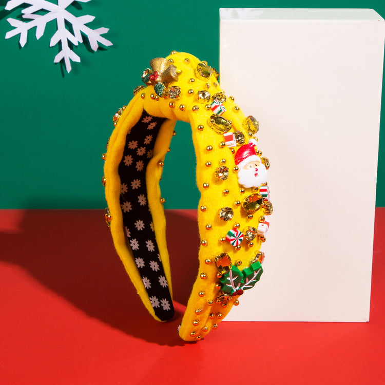 Sierra Weihnachts-Designer-Stirnband in Gelb