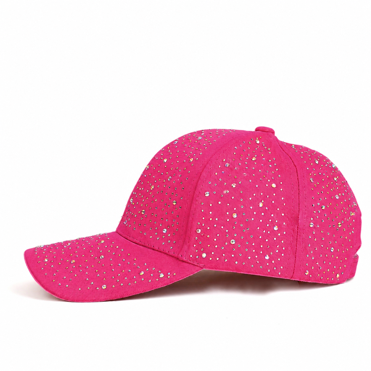Ebony Crystal Hat in Dark Pink