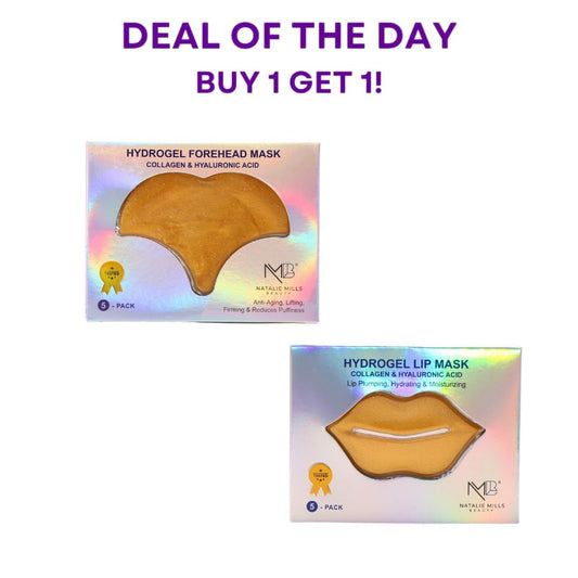 ** BUY 1 GET 1  ** Buy 1 Hydrogel Forehead Mask 5-Pack Get 1 Hydrogel Lip Mask 5-Pack FREE!!