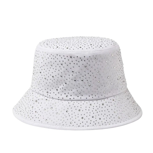 Ebony Bucket Hat in White