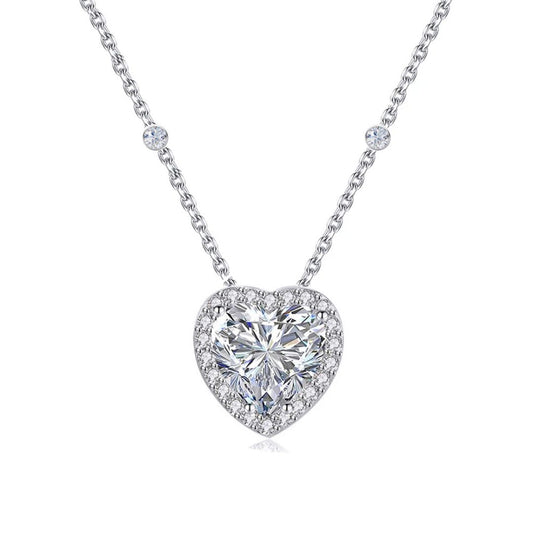 Emilia Heart Pendant Sterling Silver Necklace