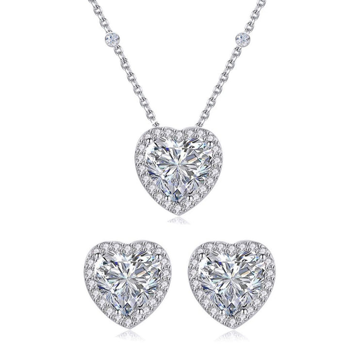 Emilia Heart Sterling Silver Set