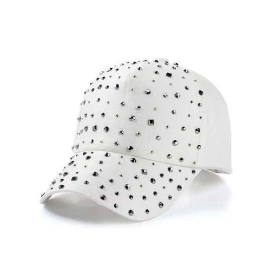 Bray Crystal Hat in White