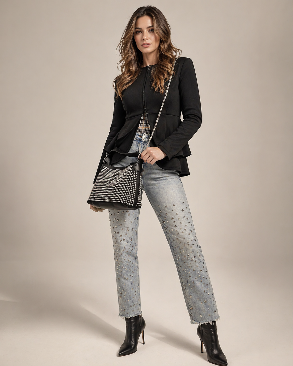 Lunci Rhinestone Handbag