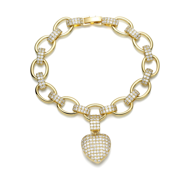 Adalyn Heart Shape Bracelet in Gold