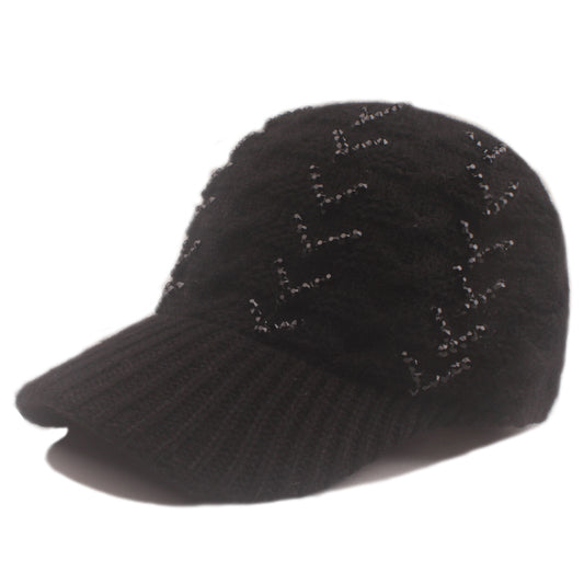 Elsa Winter Baseball Hat in Black