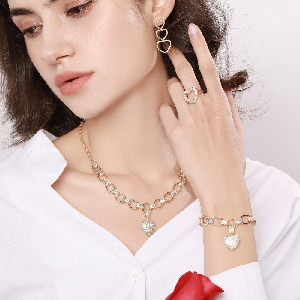 Patricia Ring with Clear Cubic Stones