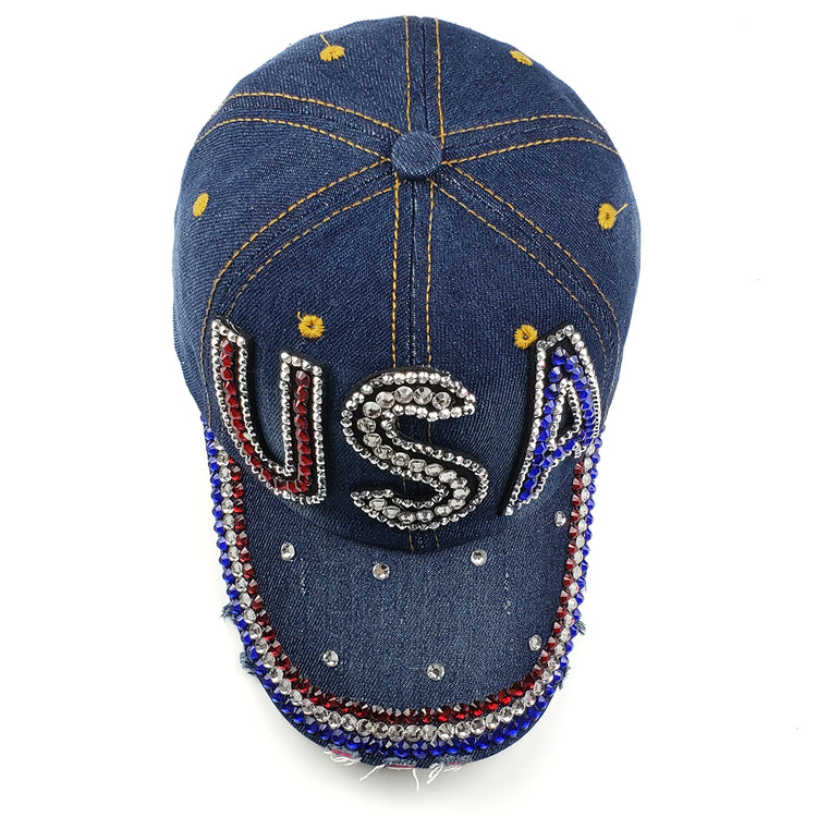 Betsy USA Hat in Washed Denim