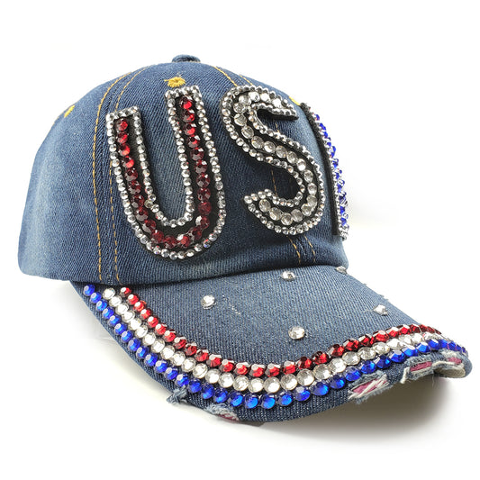 Betsy USA Hat in Washed Denim