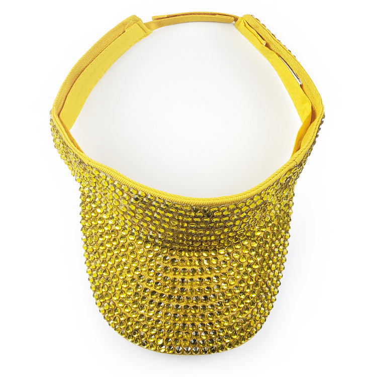 Victoria Visor in Yellow with Yellow Crystals