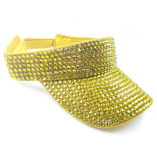 Victoria Visor in Yellow with Yellow Crystals
