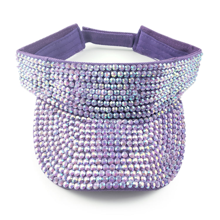 Victoria Visor in Purple with AB Crystals