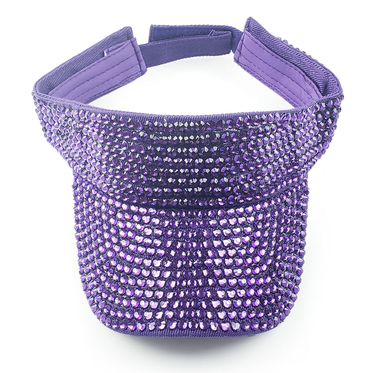 Victoria Visor in Purple with Purple Crystals