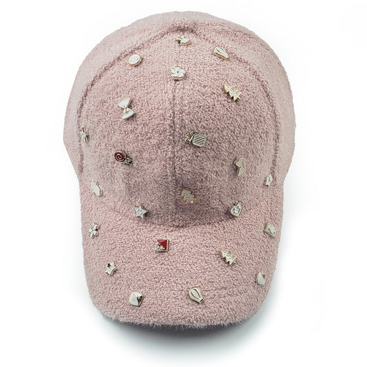 Kealy winter baseball hoed in roze