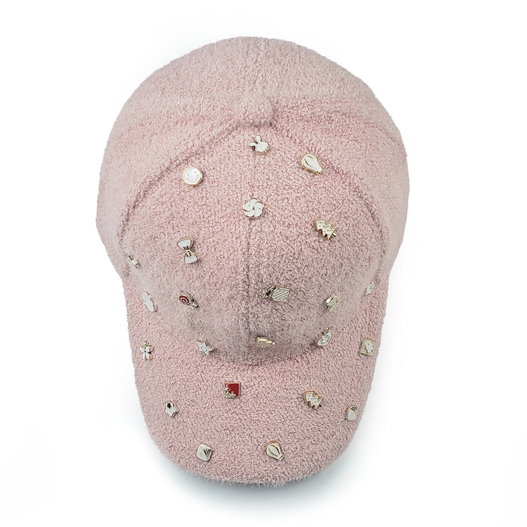 Kealy Winter Baseball Hat in Pink