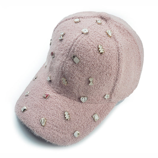 Kealy Winter Baseball Hat in Pink