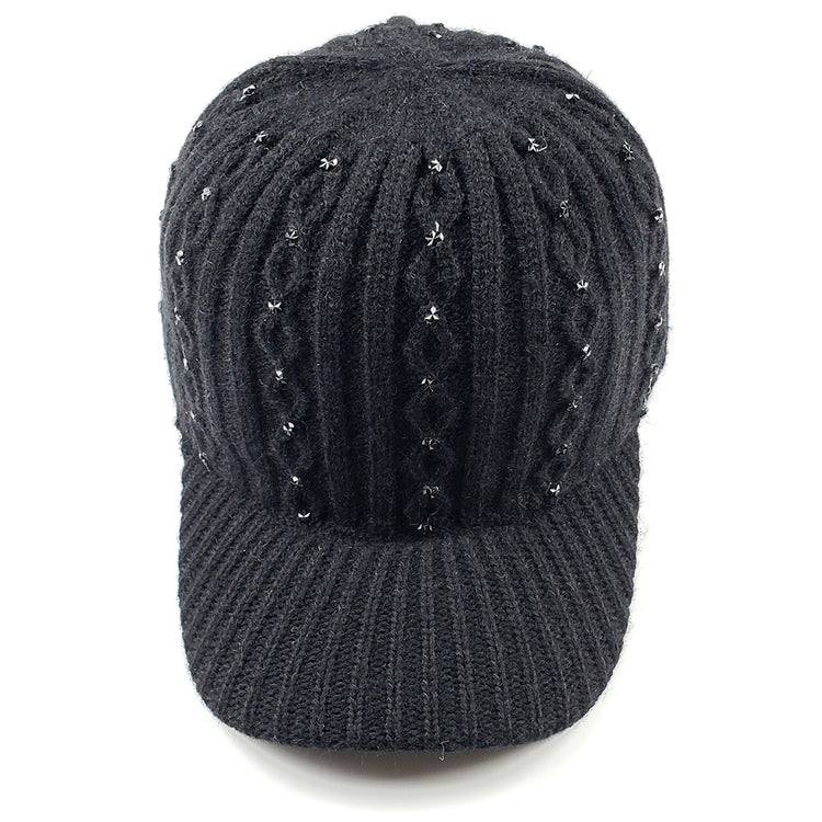 Eva Winter Baseball Hat in Black