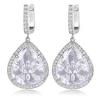 Calista Clear Stone with CZ Backing Earrings
