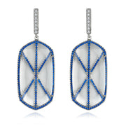 Audra Earrings with Blue CZ