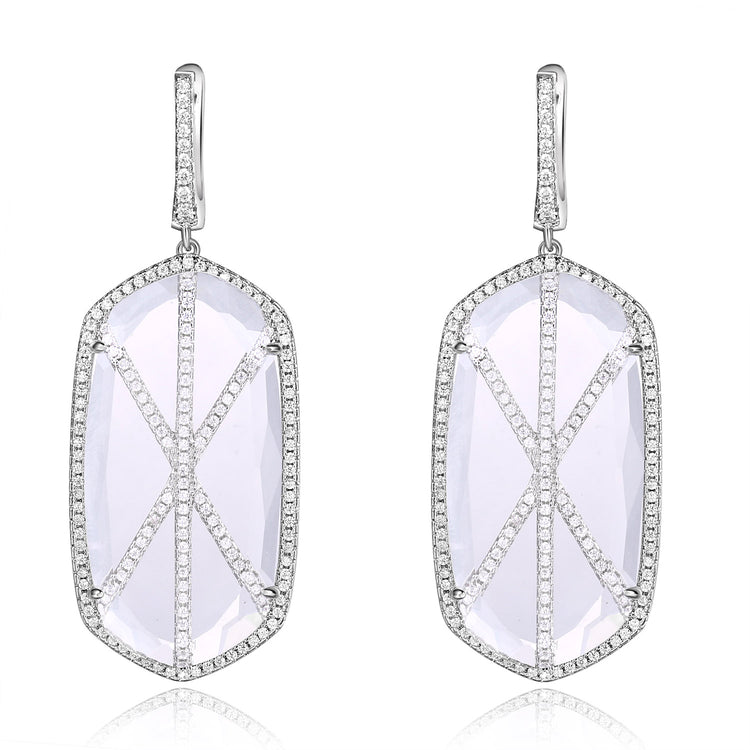 Audra Earrings with Clear Crystal