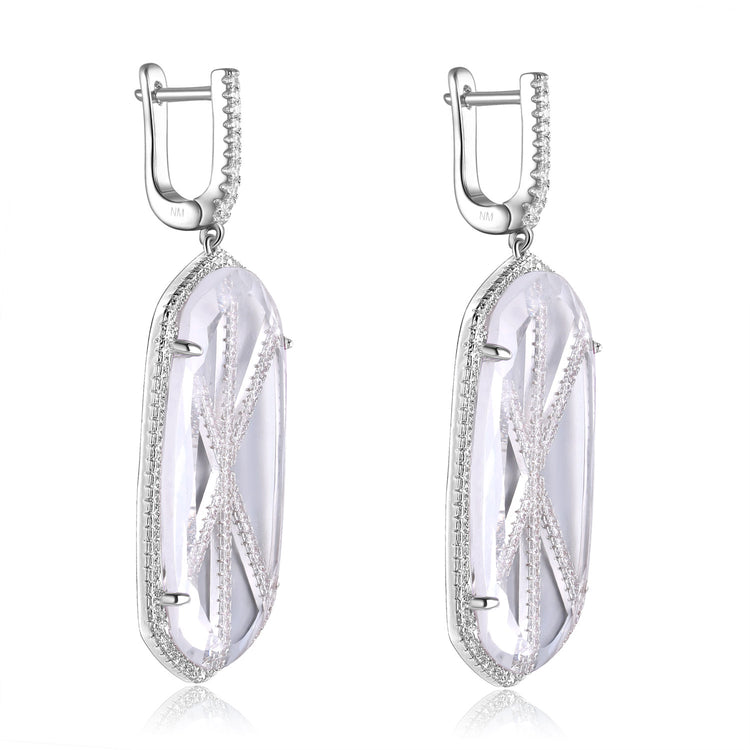 Audra Earrings with Clear Crystal