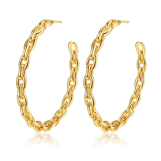 Brylie Hoops in Gold