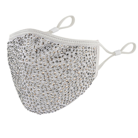 Destiny Crystal Face Mask - Grey with Grey Crystals