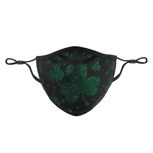 St Patrick's Day Collection! Black Cotton with Green Clover