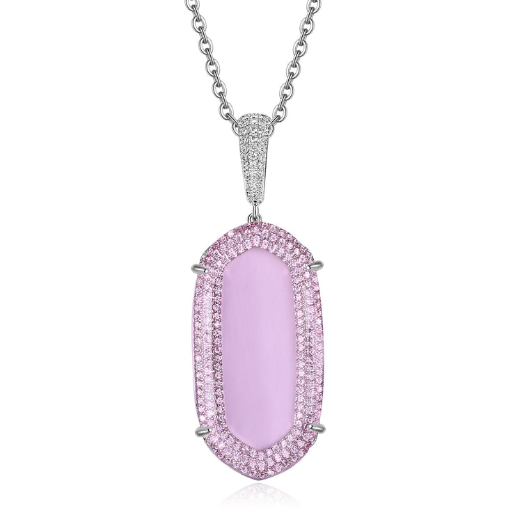 Jamilla Pendant with Light Pink Crystal