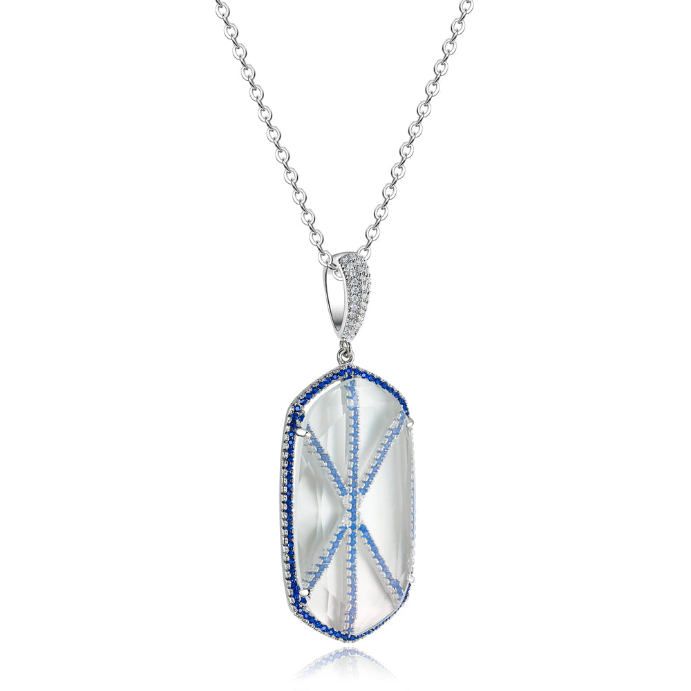 Audra Pendant with Blue Crystal Stone