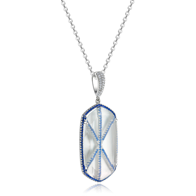 Audra Pendant with Blue Crystal Stone