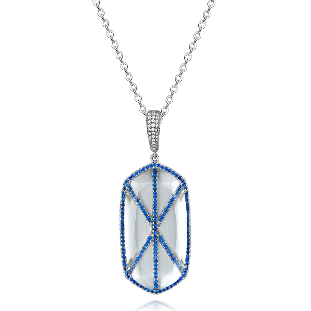 Audra Pendant with Blue Crystal Stone