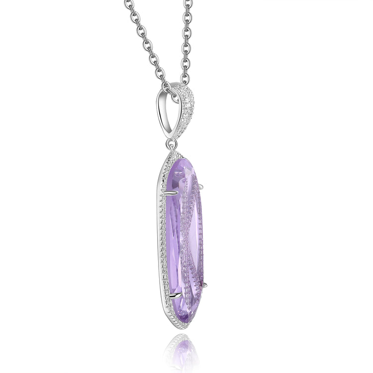 Audra Pendant with Light Purple Crystal