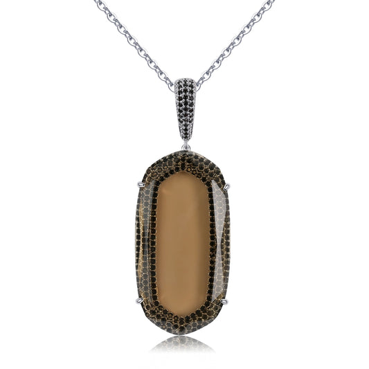 Jamilla Pendant with Bronze Crystal and Black CZ