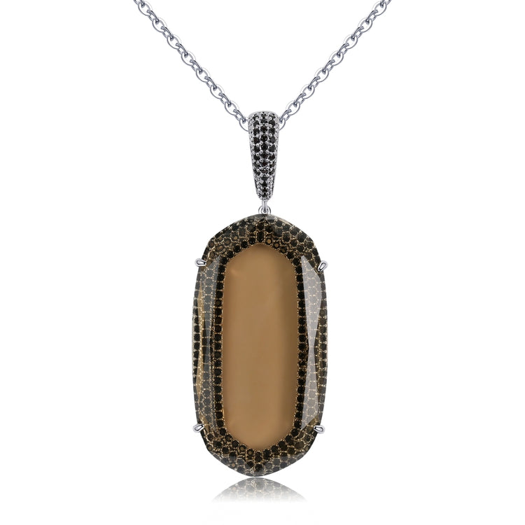 Jamilla Pendant with Bronze Crystal and Black CZ