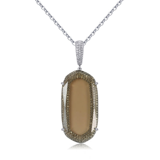 Jamilla Pendant with Bronze Crystal and White CZ