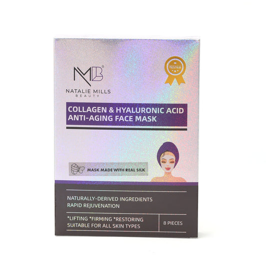 Collagen & Hyaluronic Acid Anti-Aging SILK Face Mask - Box of 8!