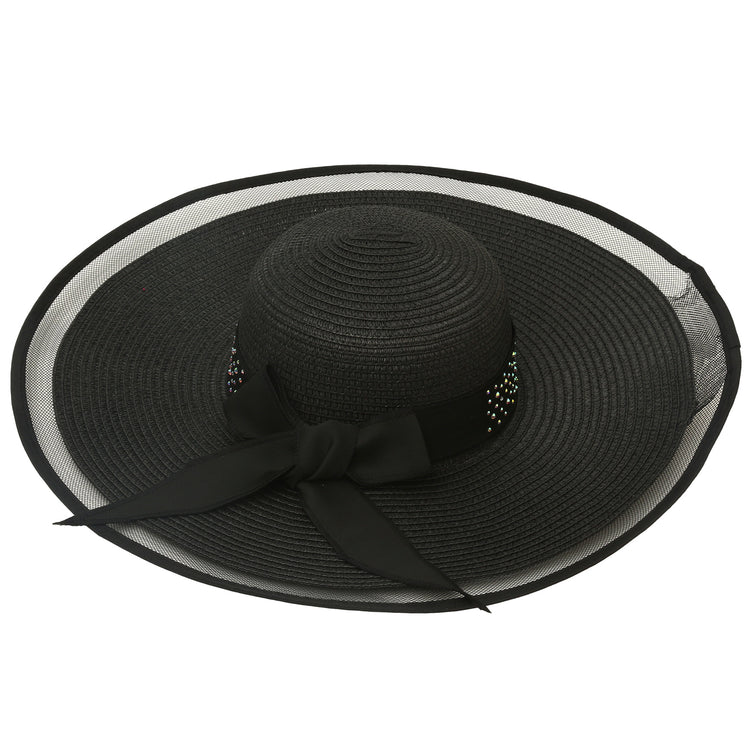 Kate Designer Beach Hat in Black