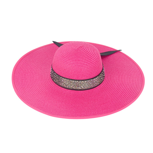 Kate Designer Beach Hat in Dark Pink