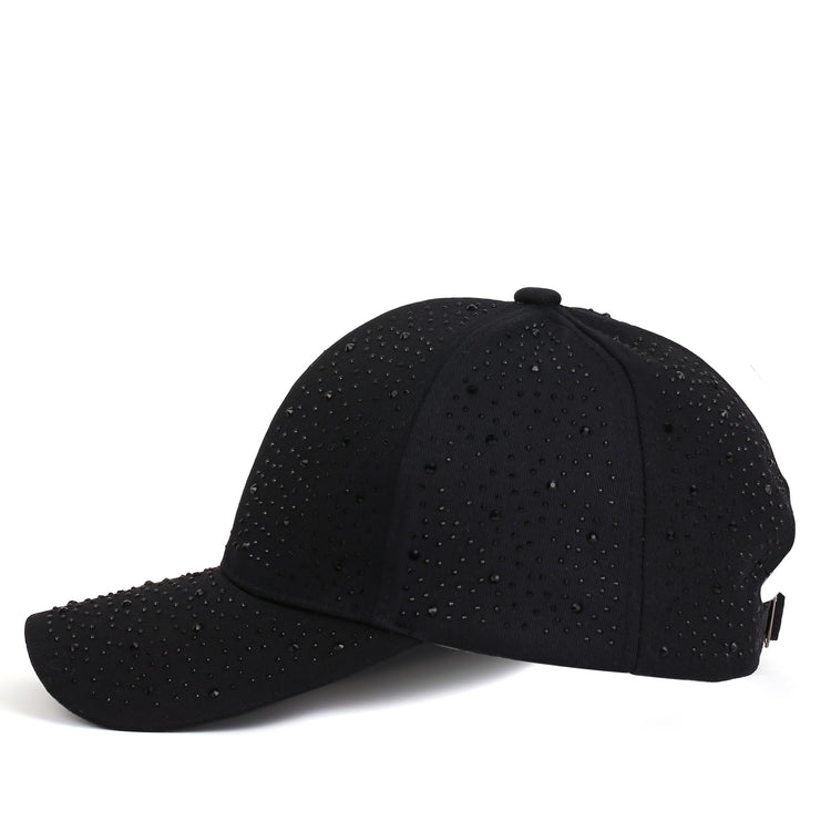 Ebony Crystal Hat in Black