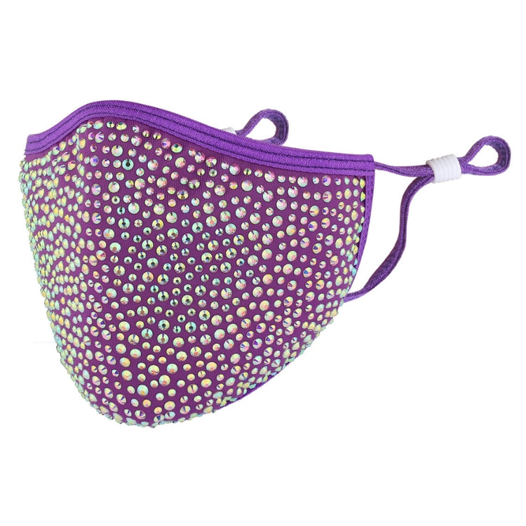 Destiny Crystal Face Mask - Purple with AB Crystals