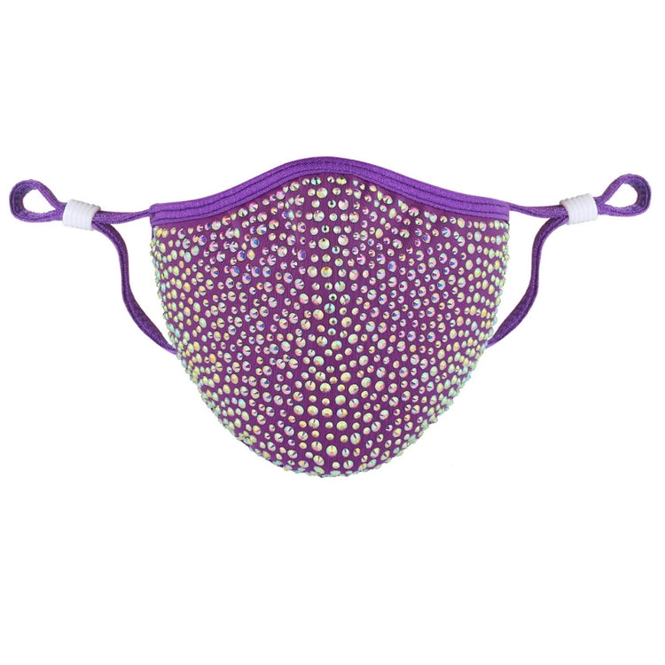 Destiny Crystal Face Mask - Purple with AB Crystals